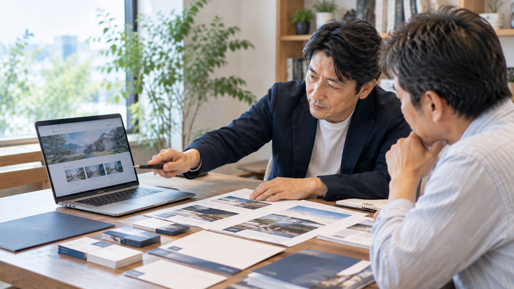 制作物の案を並べて確認する様子