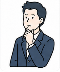 困った表情の法人担当者のイラスト